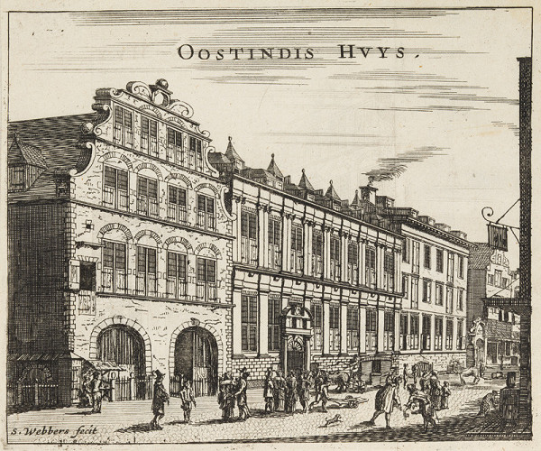 Sacharias Webbers - engraver - The Dutch East India Company, from the series Topographical Views of Amsterdam 