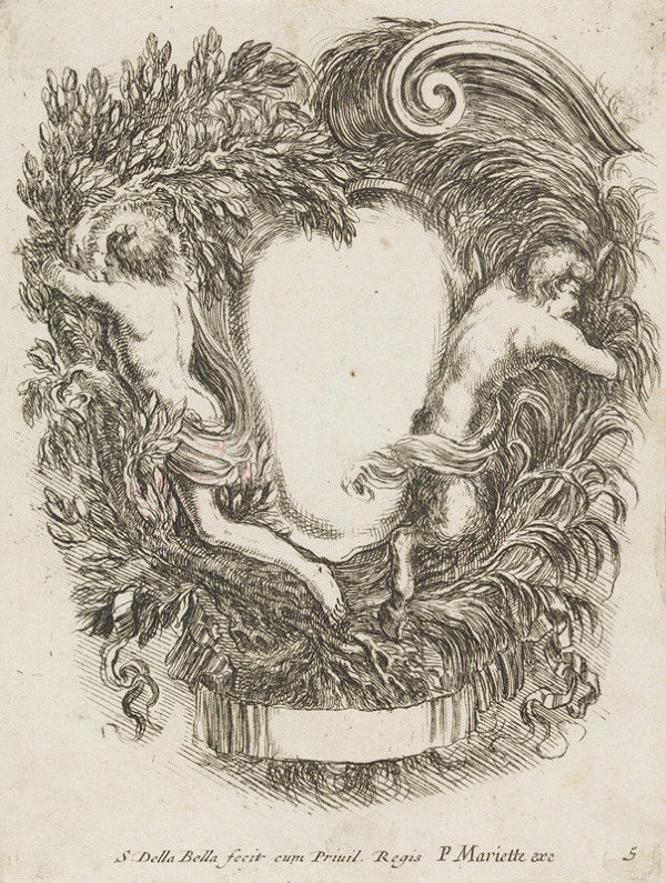 Stefano della Bella - engraver - Cartouche from the series Nouvelles inventions de Cartouches 