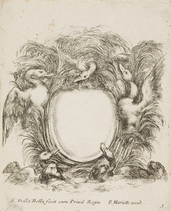 Stefano della Bella - engraver - Cartouche from the series Nouvelles inventions de Cartouches 