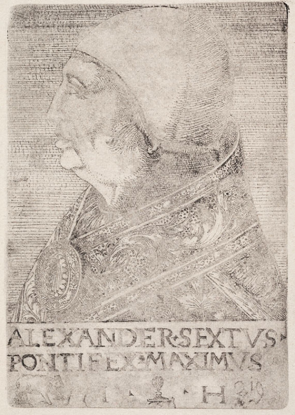 Hieronymus Hopfer - engraver - Pope Alexander VI. 