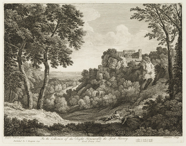 Jean-Baptiste Chatelain - engraver, Gaspard Dughet - inventor - Landscape with Castle 