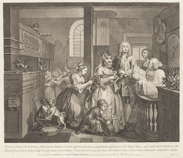Thomas Cook - engraver, William Hogarth - inventor - A Rake’s Progress V 