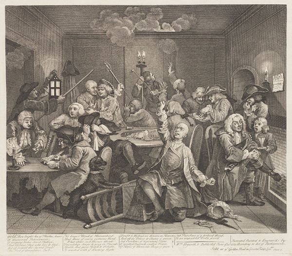 Thomas Cook - engraver, William Hogarth - inventor - A Rake’s Progress VI 
