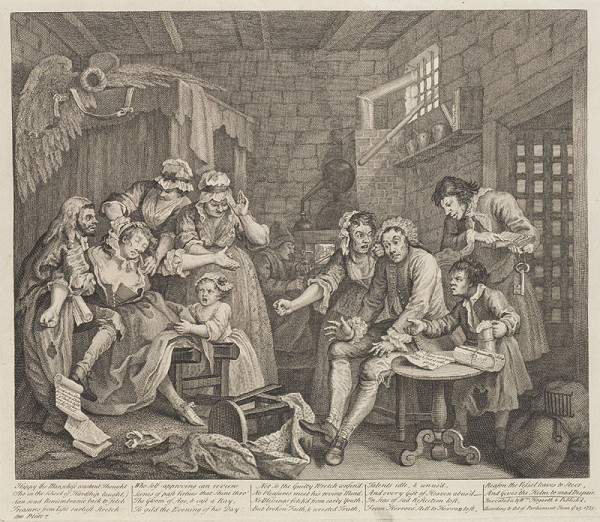 Thomas Cook - engraver, William Hogarth - inventor - A Rake’s Progress VII 