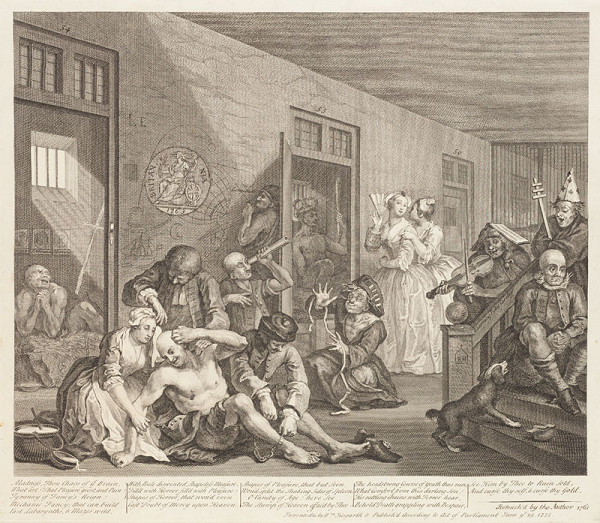 Thomas Cook - engraver, William Hogarth - inventor - A Rake’s Progress VIII 