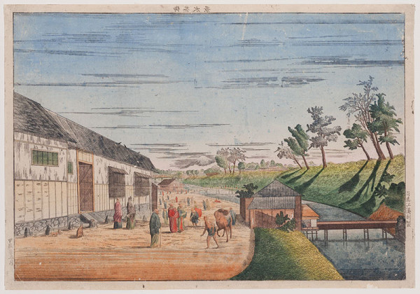 Shiba Kōkan - View of the Ochanomizu quarter in Edo 