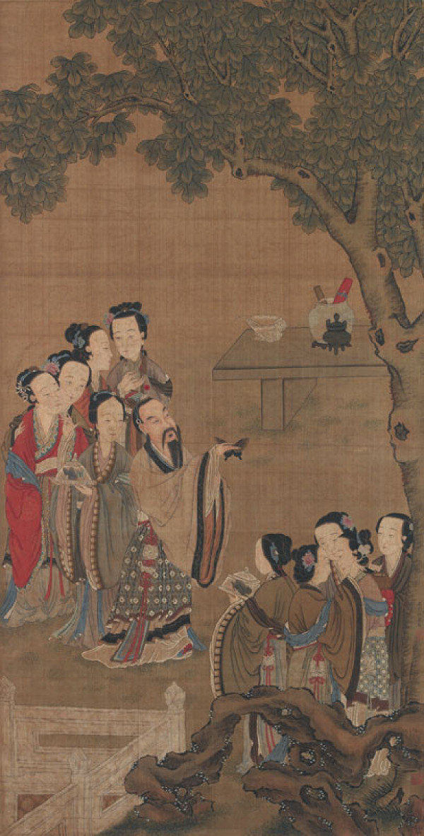 Unknown (attributed to Qiu Ying (c. 1494-1552)) - Spring Festivities in the Garden of the Tang Emperor Minghuang 
