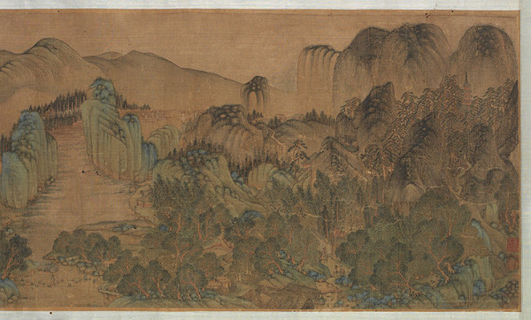 Anonymous, attributed to Wen Zhengming, Zhou Zhimian (1521-? (active 1542-1606)), Fang Zhenguan (1679-1747) - The Baoshan Island 