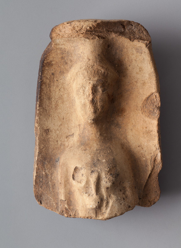 Anonymous (Syria) - Woman Holding a Flower, plaque fragment 