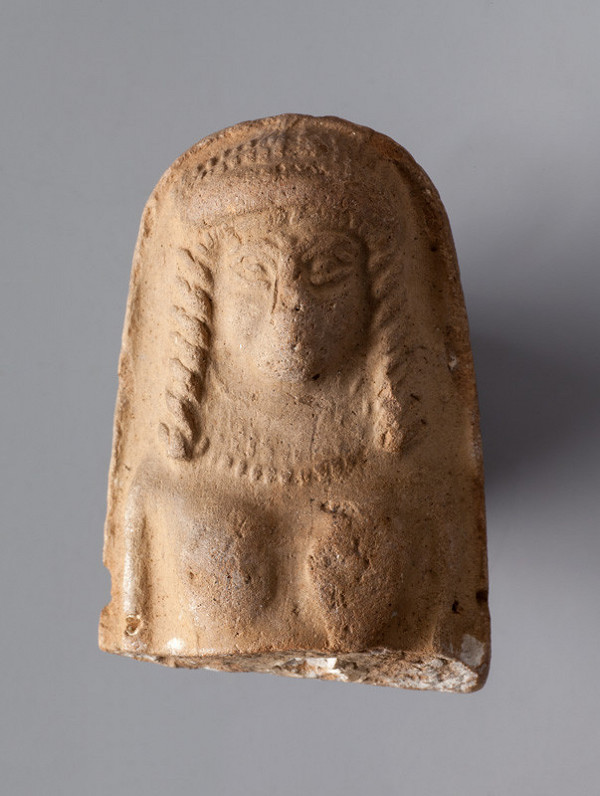 Anonymous (Syria) - Woman with Arms Hanging, plaque fragment 