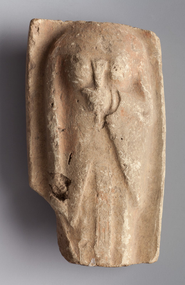 Anonymous (Syria) - Woman Holding a Flower, plaque fragment 