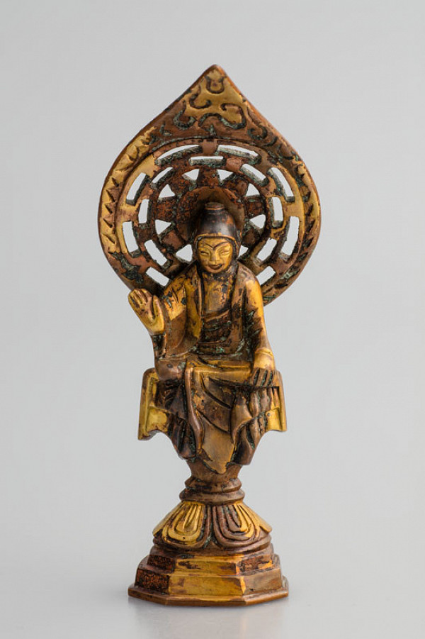 Anonymous - Buddha Sakyamuni seated on a lotus throne 