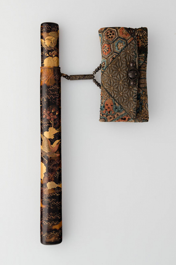 Anonymous artist - Box for smoking accoutrements with small bag 