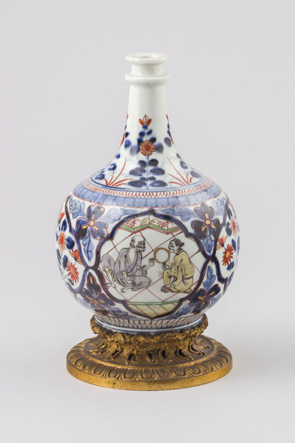 Anonymous artist - Medicine bottle with Baroque brass mounting 
