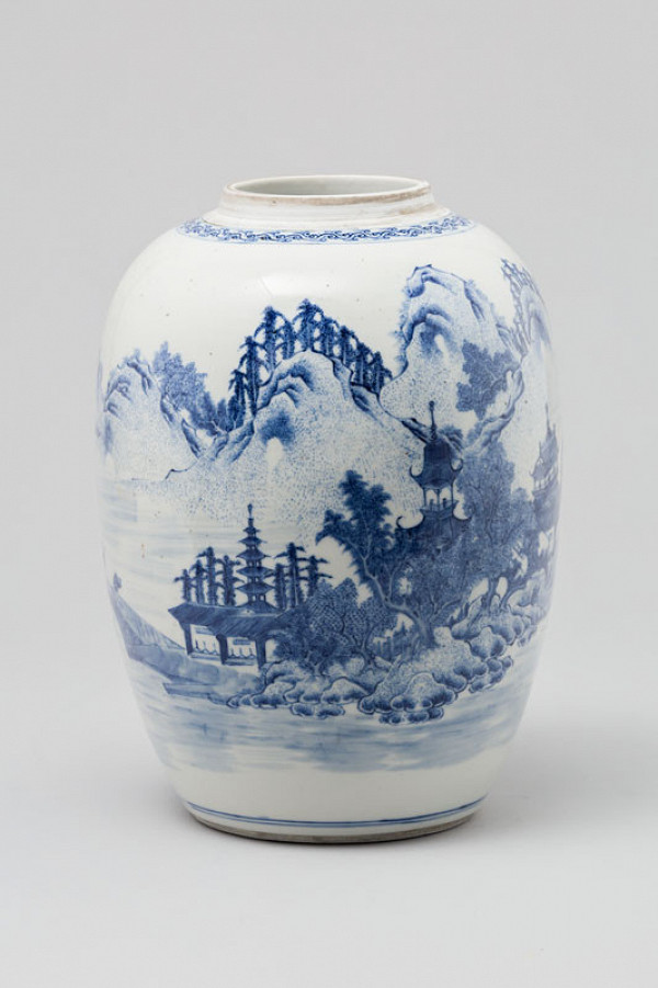 Anonymous - Storage jar decorated with landscape 