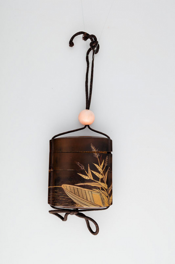 Anonymous artist - Four-part inrō box with fishermen motif 