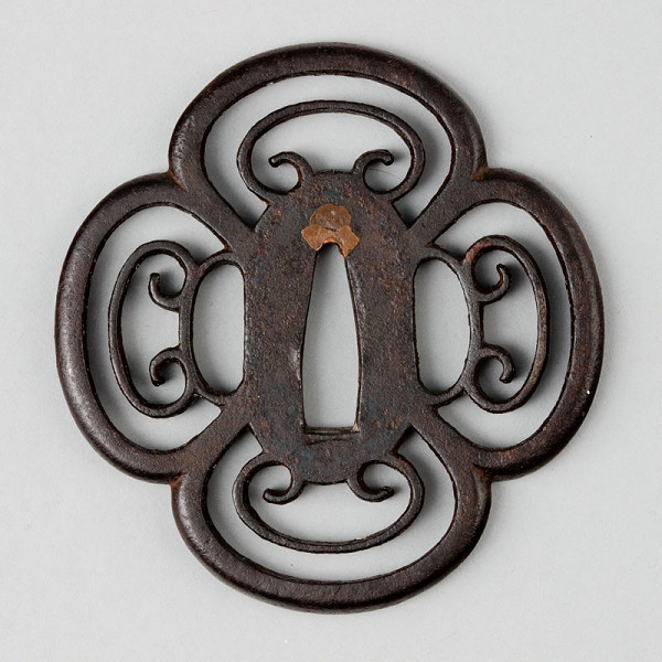 Anonymous artist - Tsuba (sword guard) with decorative latticework 