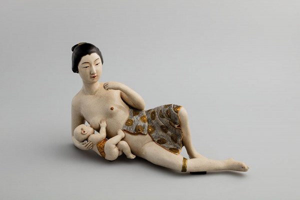Anonymous artist - Woman breastfeeding a baby boy 
