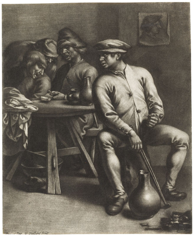 Wallerant Vaillant - engraver, Adriaen Brouwer - inventor - Peasants Singing in a Tavern