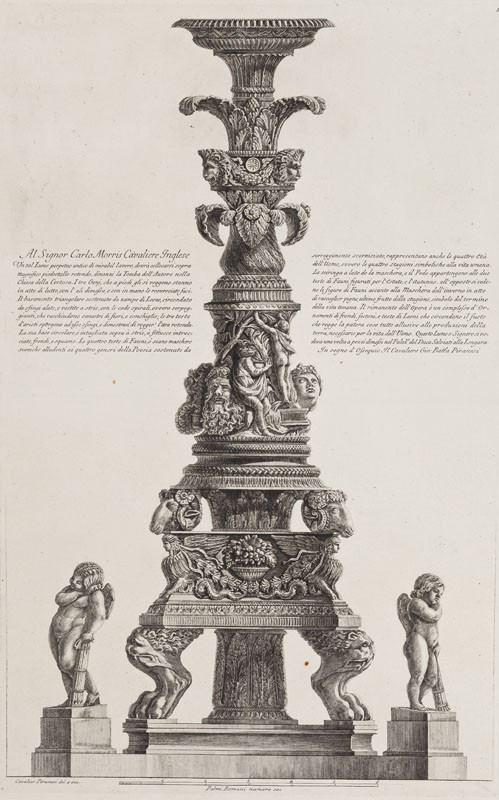 Giovanni Battista Piranesi - engraver, Francesco Piranesi - engraver - Ancient candelabrum from the collection of Piranesi, from Vasi, Candelabri, Cippi, Sarcofagi