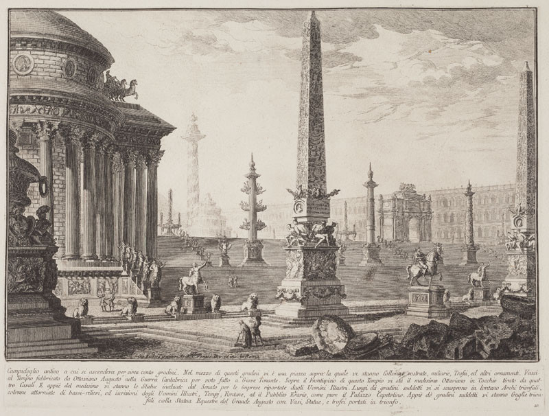 Giovanni Battista Piranesi - engraver - The ancient Capitol (Campidoglio antico), from Prima Parte