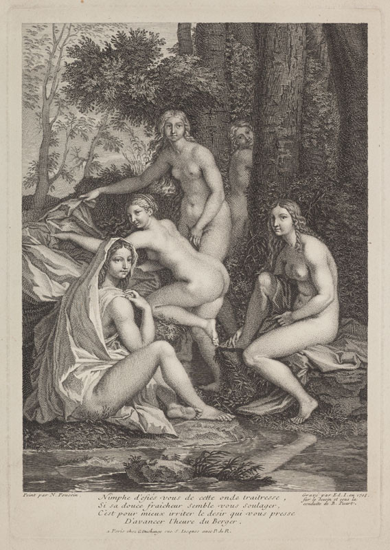 Edme Jeaurat - engraver, Bernard Picard, Nicolas Poussin - inventor - The Bathing Nymphs