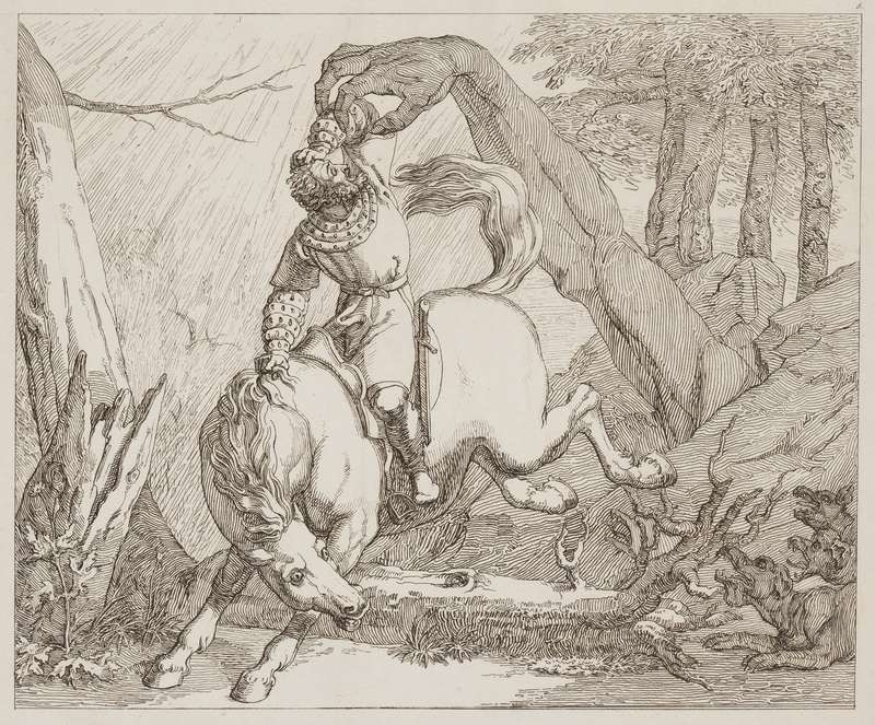Anton Johann Gareis - engraver, Josef Führich - inventor - Ilustration for The Wild Hunter