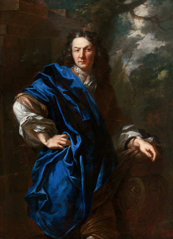 Petr Brandl - Portrait of a Nobleman in a Blue Cloak