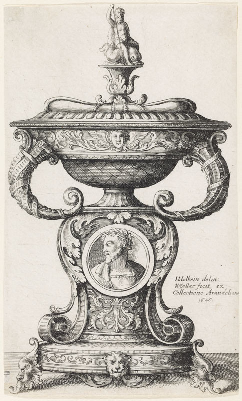 Václav Hollar - rytec, Hans Holbein - inventor - Bohatě zdobená váza