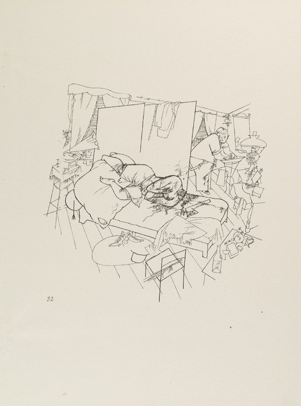George Grosz - engraver, Malik Verlag Berlin - publisher - From the cycle „Ecce homo“ - 32. Murder in Ackerstrasse