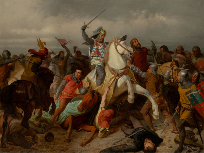 Viktor Barvitius - Jan Lucemburský v bitvě u Kresčaku