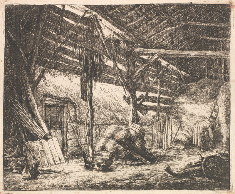 Adriaen van Ostade - engraver - The Barn