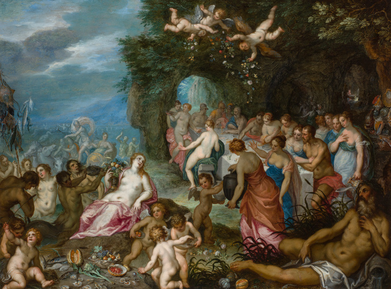 Jan I. Brueghel, Hendrick I van Balen - Hostina bohů (Svatba Pélea a Thetidy)