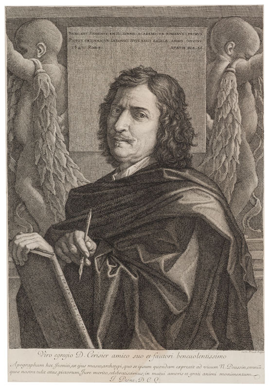 Jean Pesne - rytec, Nicolas Poussin - inventor - Poussinův autoportrét