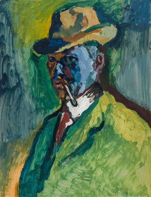 Emil Filla - Vlastní podobizna s cigaretou (Autoportrét I)