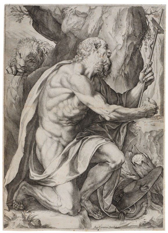 Agostino Carracci - engraver - St Jerome