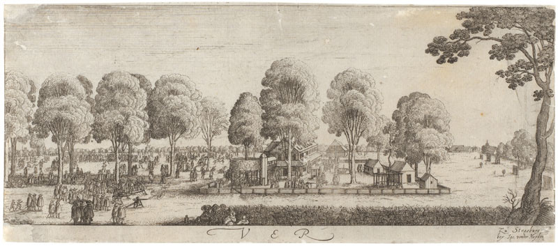 Wenceslaus Hollar - engraver - Spring from the cycle The Four Seasons - The Strasbourg Views