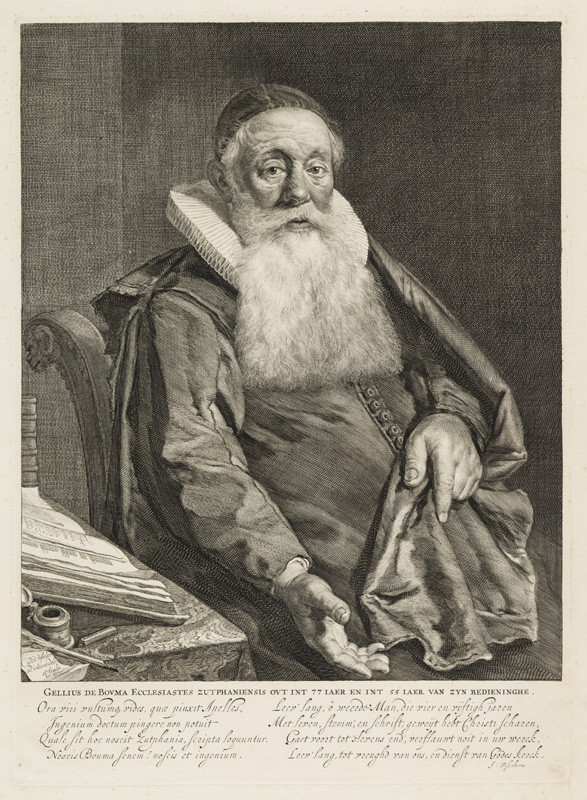 Cornelis Visscher - Portrait of Gellius de Bouma