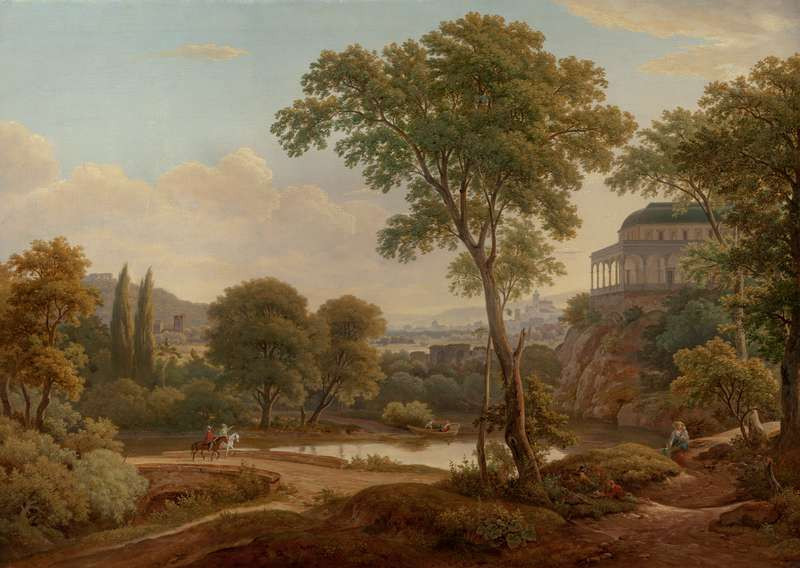 Antonín Mánes - Landscape with the Belvedere