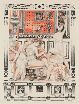 František Kupka - Ilustrace ke kapitole Les Viollettes z knihy F. Hérolda La Guirlande d’Aphrodite