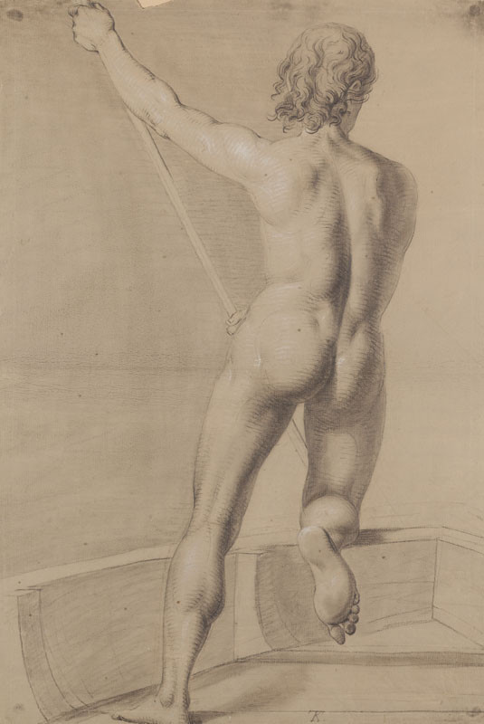 František Tkadlík - Study of a Male Nude (Study of a Male Nude in a Boat)