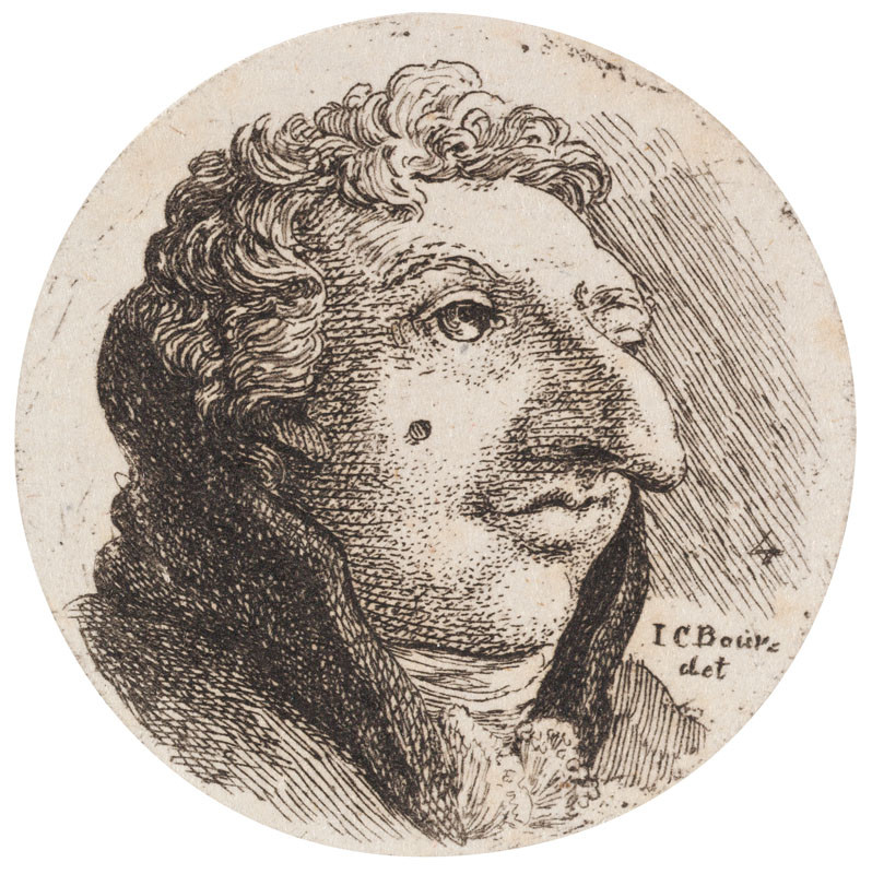 Josef Karel Burde - engraver - Cycle of Caricature Heads (Ein duzend Schönheiten), 4.