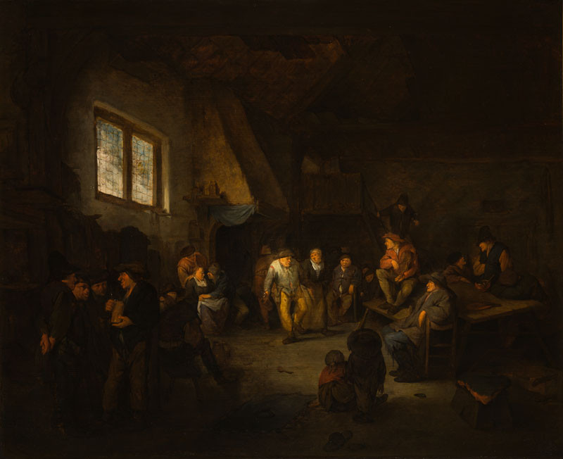 Cornelis Pietersz. Bega - Venkovská taverna s houslistou