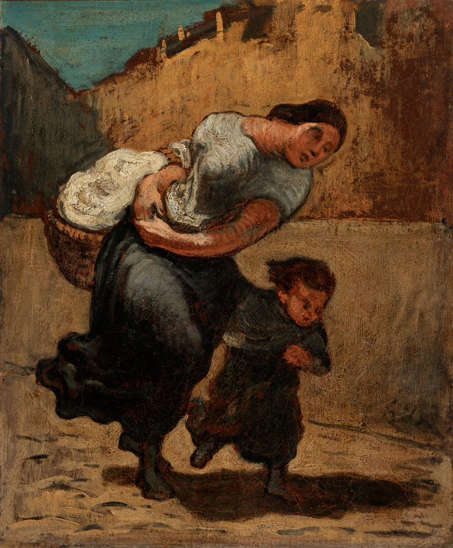 Honoré Daumier - The Burden (Laundress)