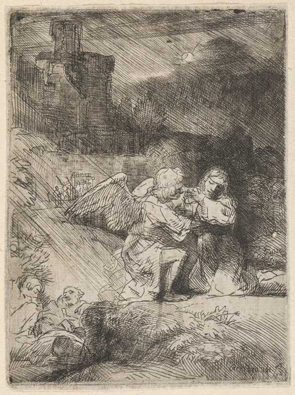 Rembrandt Harmenszoon van Rijn - Agónie v Getsemanské zahradě