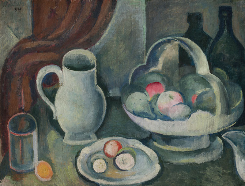 Alfred Justitz - Still Life with a Tray and a Jug