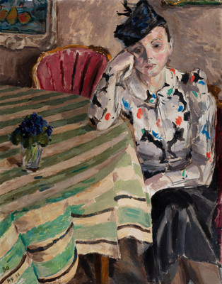 Bohdan Heřmanský - Žena s fialkami