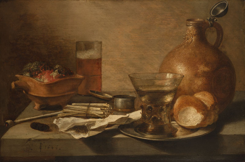 Pieter Claesz - Zátiší s hliněným džbánem