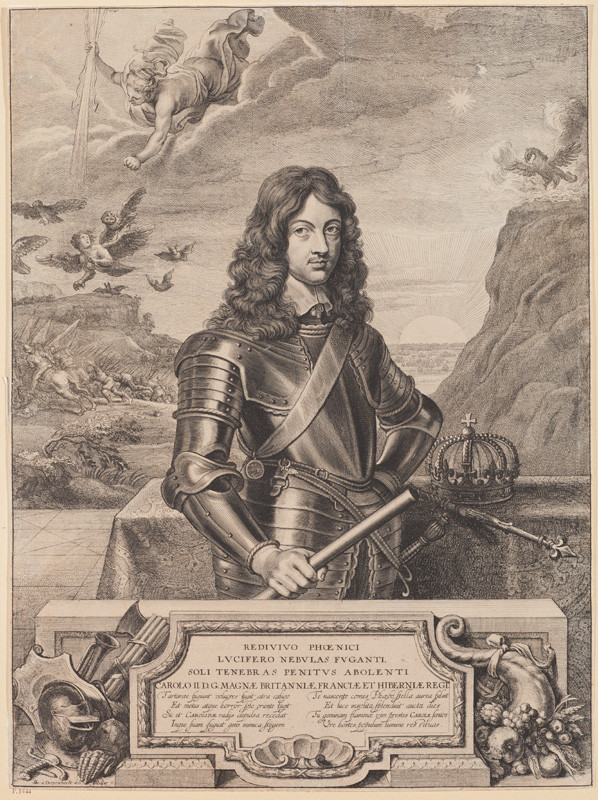 Václav Hollar - rytec, Abraham Diepenbecke - inventor - Král Karel II.