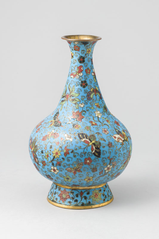 Anonymous - Bottle decorated with flowers and butterflies